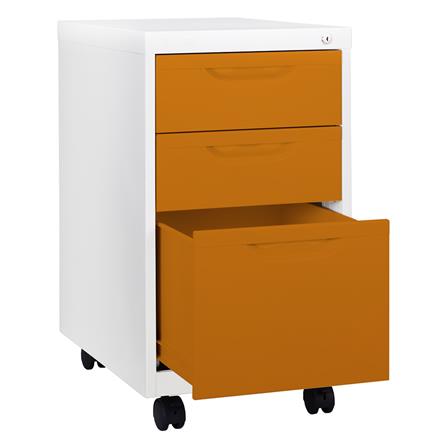 ตู้ลิ้นชักเหล็ก 3 ลิ้นชัก KIOSK BS-503 DG/OR สีขาว/สีส้ม_2