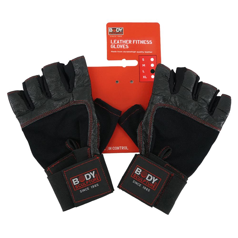 ถุงมือครึ่งนิ้ว BODY SCULPTURE BW-95 ไซซ์ L สีดำ