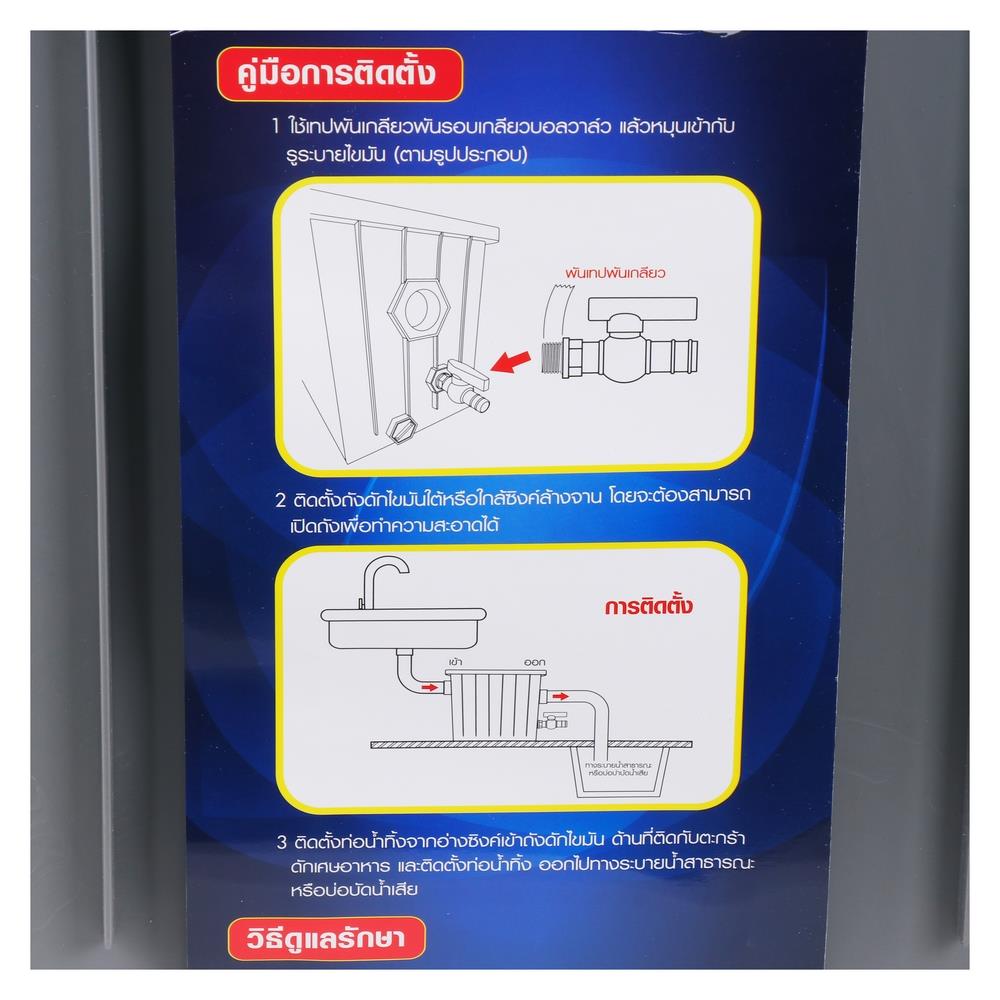 ถังดักไขมันบนดิน FLUSSO PPIB 30 ลิตร