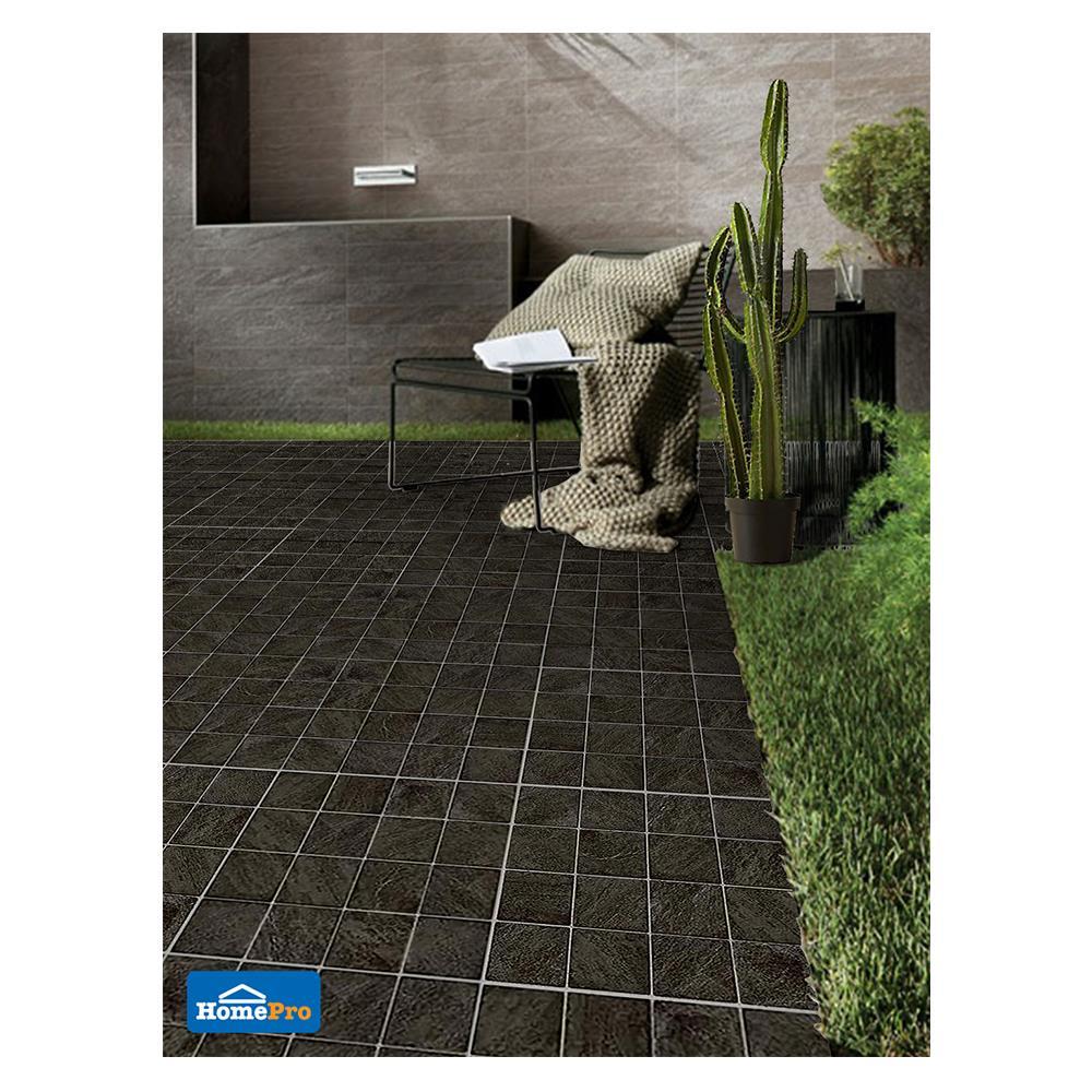 กระเบื้องพื้นพอร์ซเลน  40x40 ซม. CERGRES จากัวร์ ดำ A 0.96M2