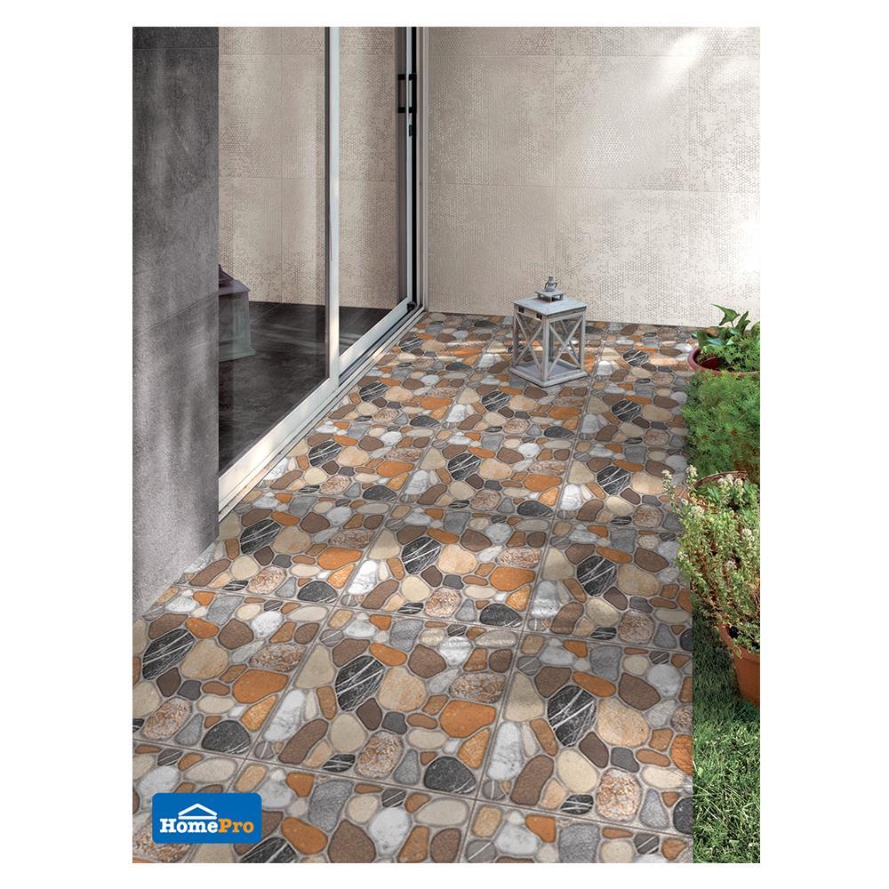 กระเบื้องพื้น 16x16 นิ้ว TARA แคลสโตน น้ำตาล PM 0.96M2