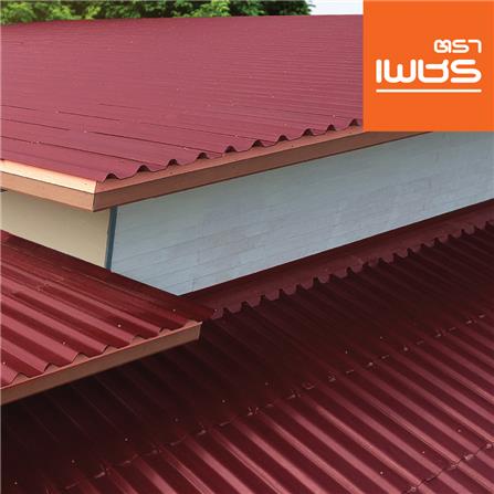 กระเบื้องหลังคา ลอนคู่ ตราเพชร 0.5x50x120 ซม. สีแดงมั่งมี_1