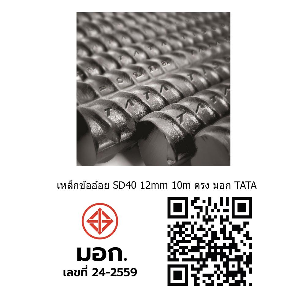 เหล็กข้ออ้อย ตรง TATA SD40 12 มม.x10 ม.