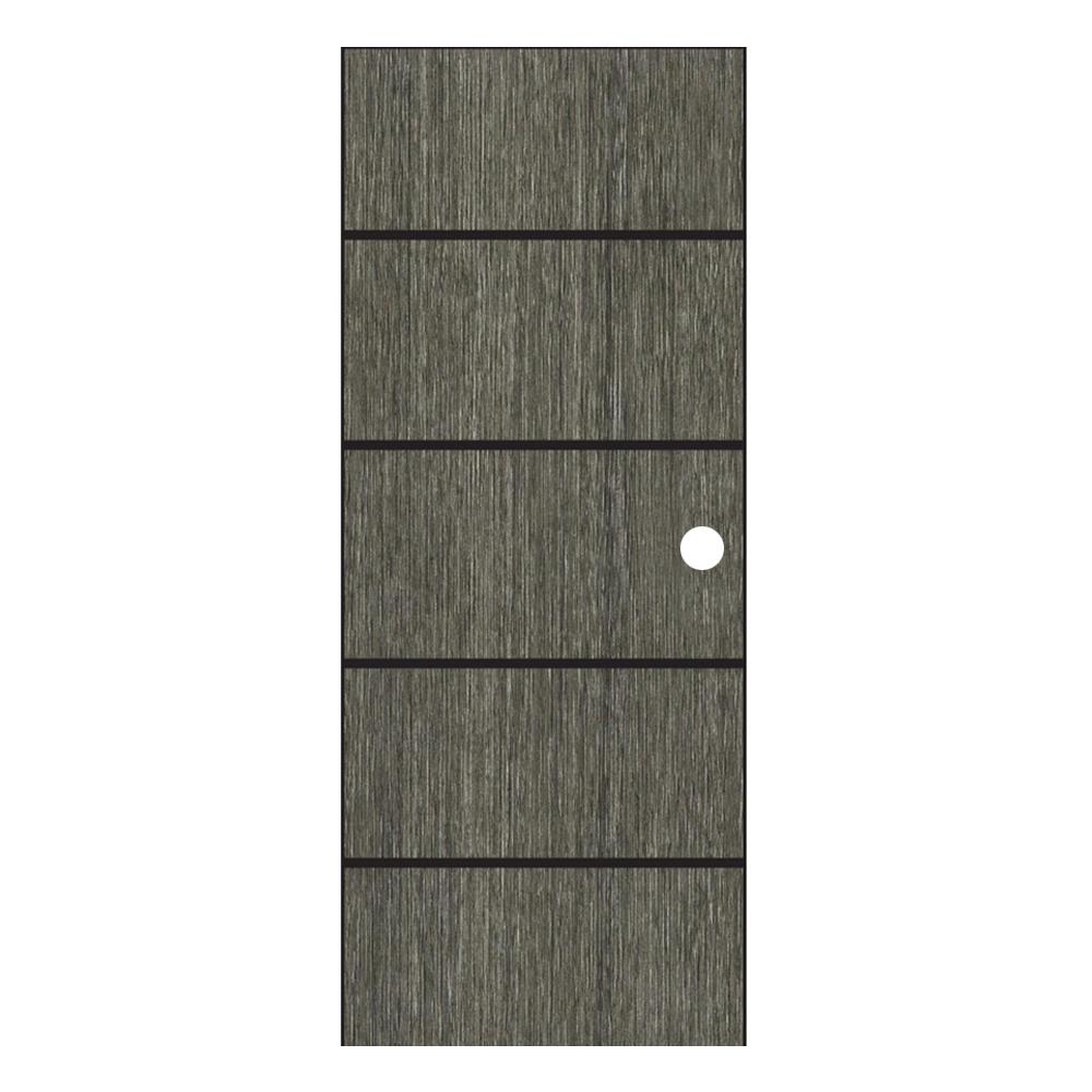 ประตูภายใน UPVC AZLE AZLE-4 80X200 ซม. สี SMOKE GREY เจาะลูกบิด