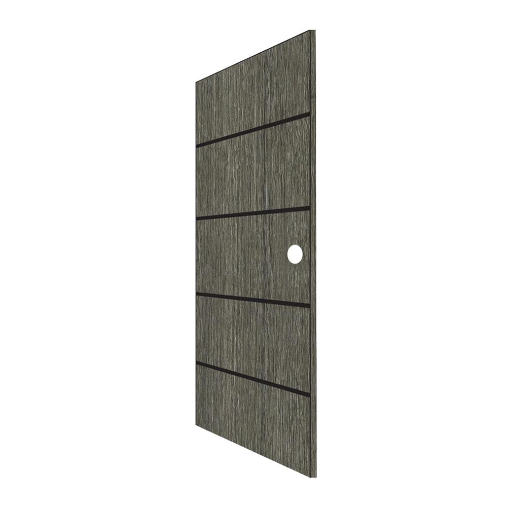 ประตูภายใน UPVC AZLE AZLE-4 80X200 ซม. สี SMOKE GREY เจาะลูกบิด