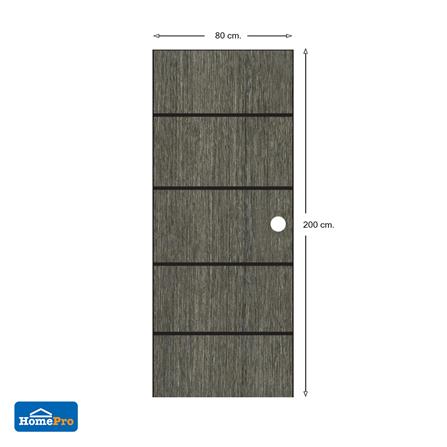 ประตูภายใน UPVC AZLE AZLE-4 80X200 ซม. สี SMOKE GREY เจาะลูกบิด_5