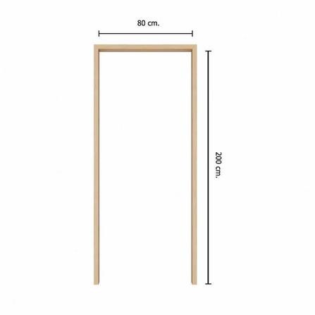 วงกบประตู UPVC PARAZZO 80x200 ซม. สีบีช_3