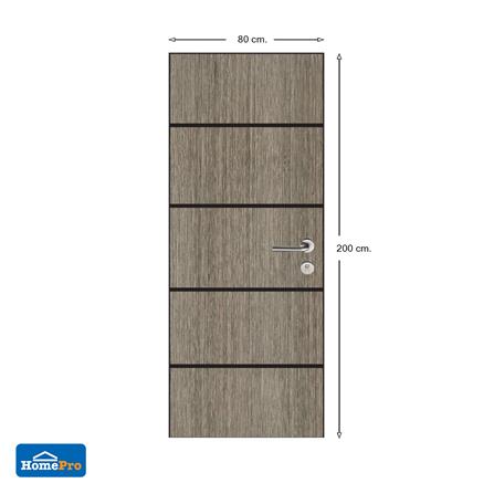 ประตูภายใน UPVC AZLE AZLE-4 80X200 ซม. สี TEXES OAK เจาะลูกบิด_5