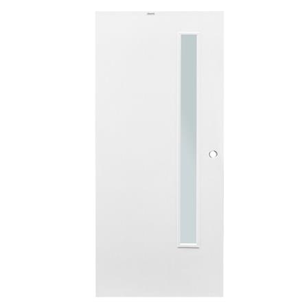 ประตูภายนอก UPVC กระจกฝ้า PARAZZO PUG01 80X200 ซม. สีขาว เจาะลูกบิด_0