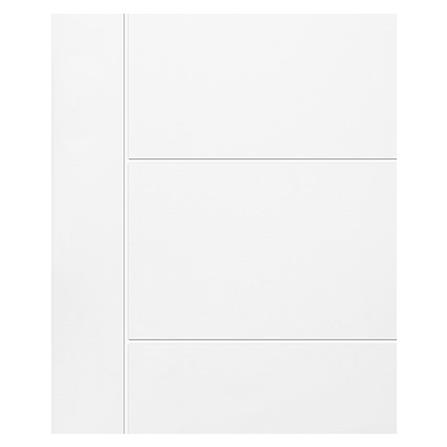 ประตูภายนอก UPVC AZLE PZUS02 80X200 ซม. สีขาว เจาะลูกบิด_2