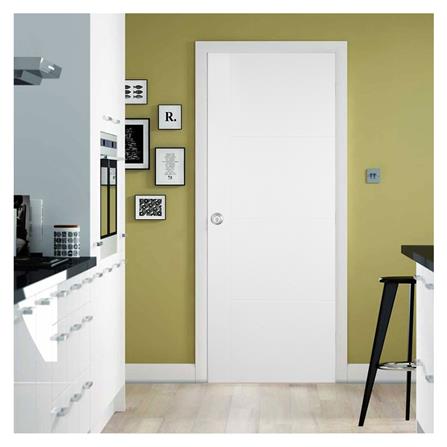 ประตูภายนอก UPVC AZLE PZUS02 80X200 ซม. สีขาว เจาะลูกบิด_3