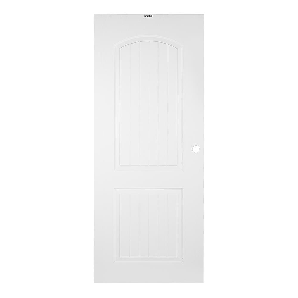 ประตูภายนอก UPVC AZLE PZUS01 80X200 ซม. สีขาว เจาะลูกบิด