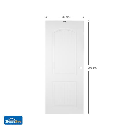 ประตูภายนอก UPVC AZLE PZUS01 80X200 ซม. สีขาว เจาะลูกบิด_5