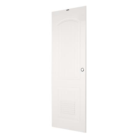 ประตูห้องน้ำ UPVC AZLE PZLS01 เกล็ด 70X200 ซม. สีขาว เจาะลูกบิด_1