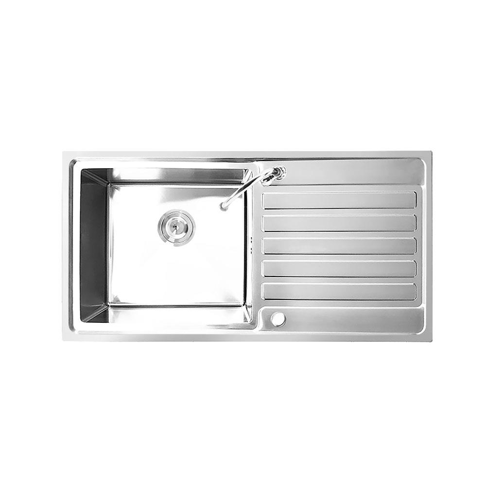 ซิงค์ฝัง 1หลุม 1ที่พัก TECNOPLUS HYBRID 100 สเตนเลส