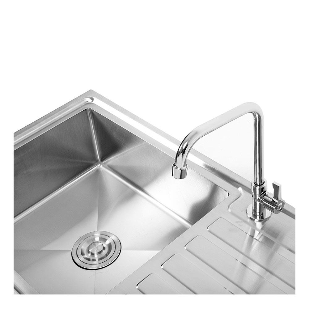 ซิงค์ฝัง 1หลุม 1ที่พัก TECNOPLUS HYBRID 100 สเตนเลส