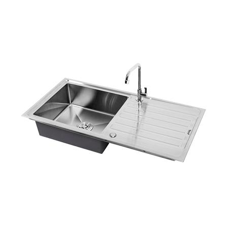 ซิงค์ฝัง 1หลุม 1ที่พัก TECNOPLUS HYBRID 100 สเตนเลส_1