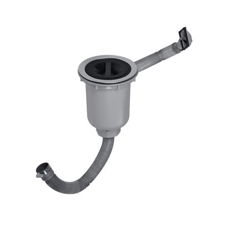 ชุดสะดือ PARNO D 14442 6 นิ้ว สีเทา 1หัว สเตนเลส