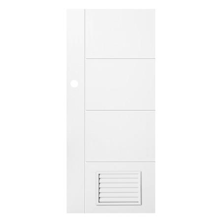 ประตูห้องน้ำ UPVC AZLE PZLS02 เกล็ด 70X200 ซม. สีข...