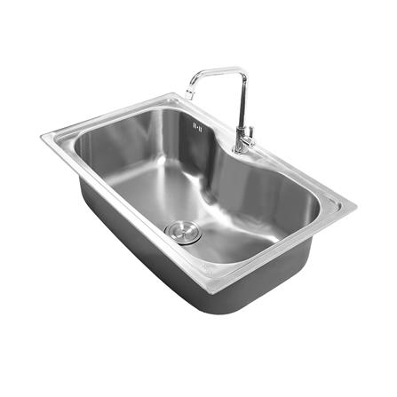 ซิงค์ฝัง 1หลุม TECNOPLUS 8050 สเตนเลส_0