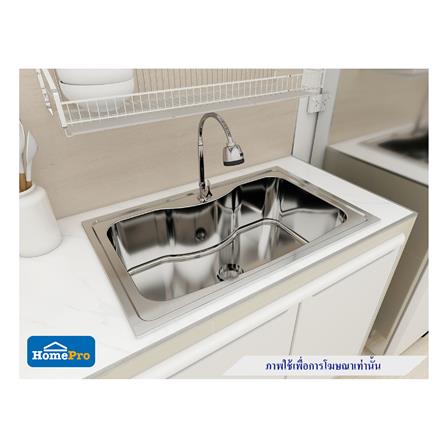 ซิงค์ฝัง 1หลุม TECNOPLUS 8050 สเตนเลส_4