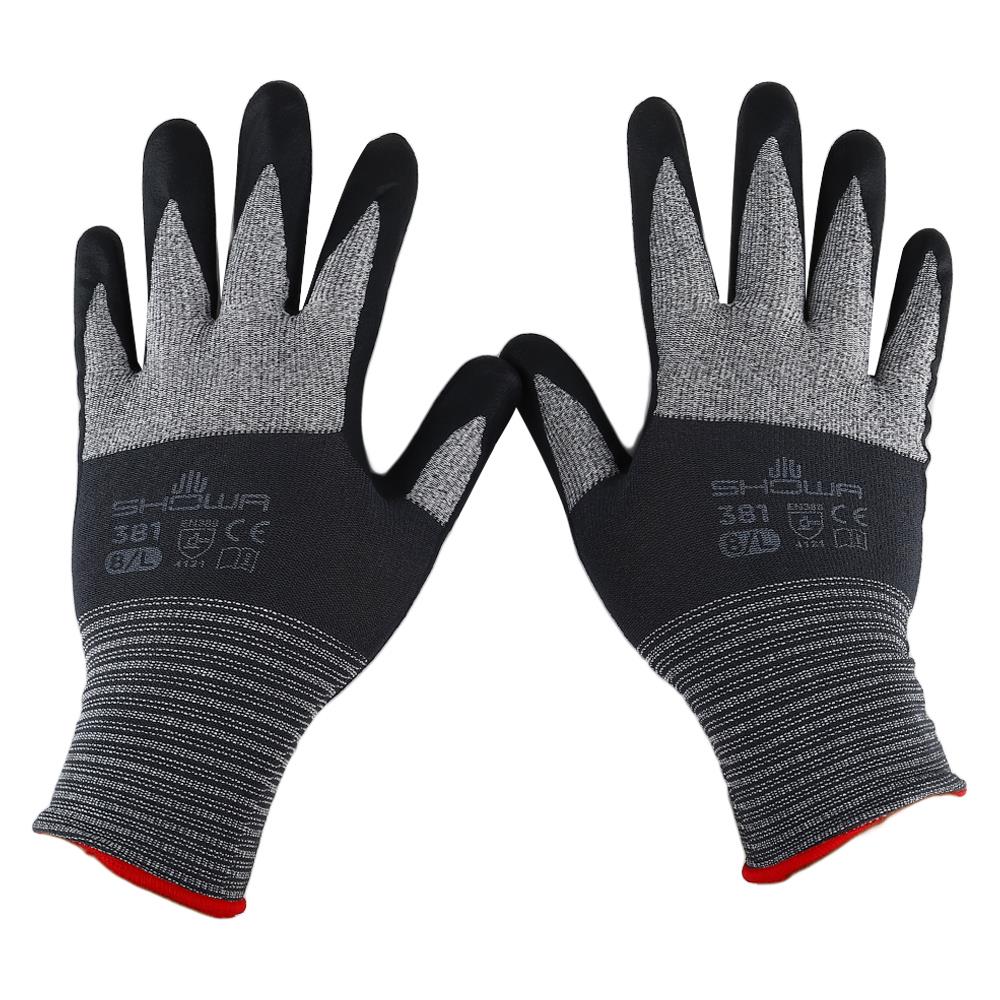 ถุงมือไนลอนเคลือบยางลาเท็กซ์ SHOWA 381 SIZE L