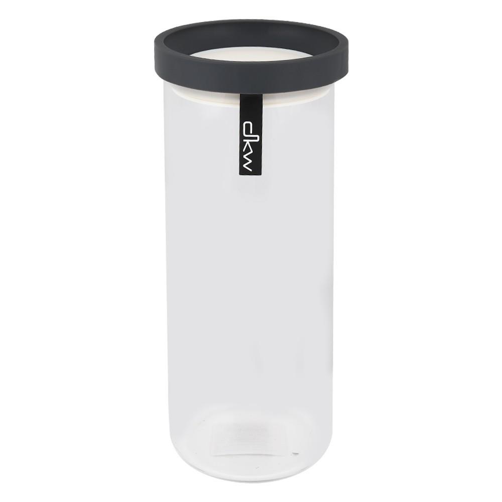 ขวดโหลแก้วฝาดึง DKW 1150 มล. สีเทาเข้ม