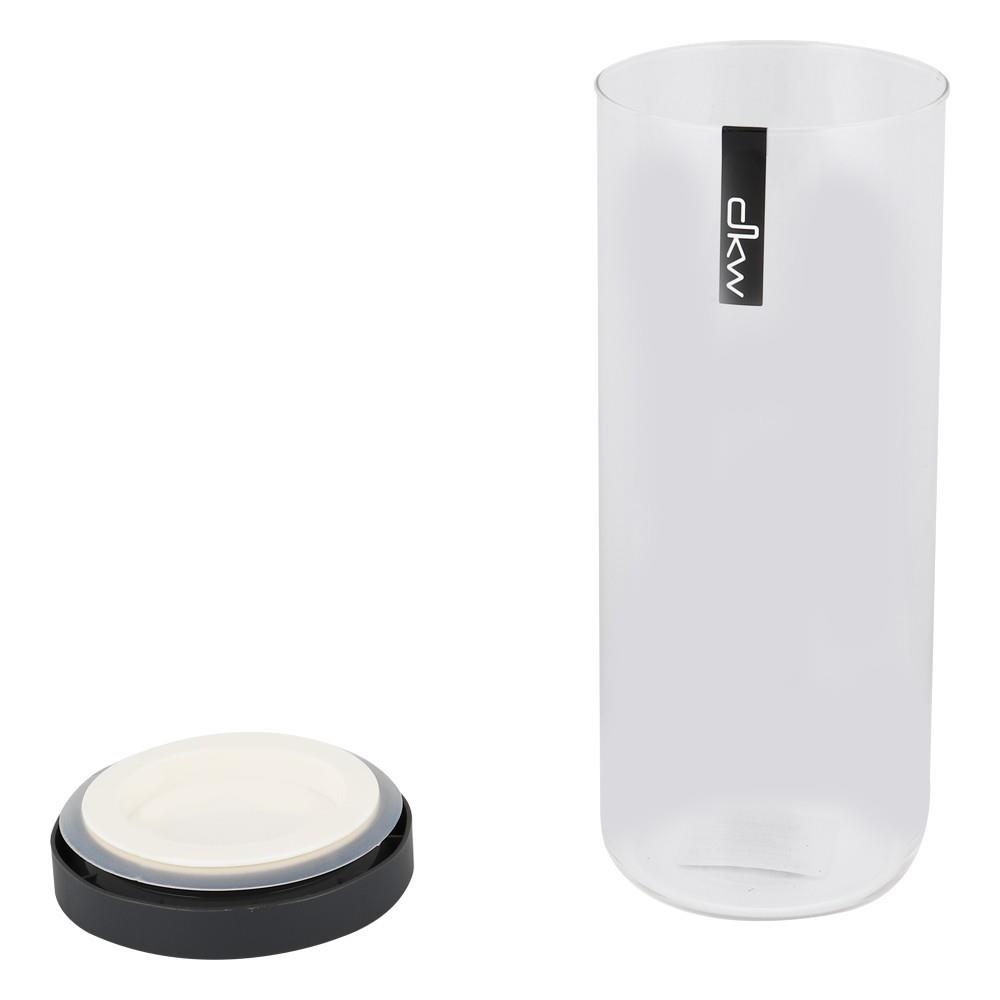 ขวดโหลแก้วฝาดึง DKW 1150 มล. สีเทาเข้ม