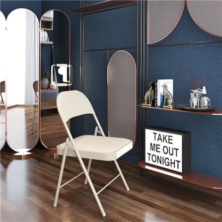 เก้าอี้พับ FURDINI FOLDI สีครีม_5