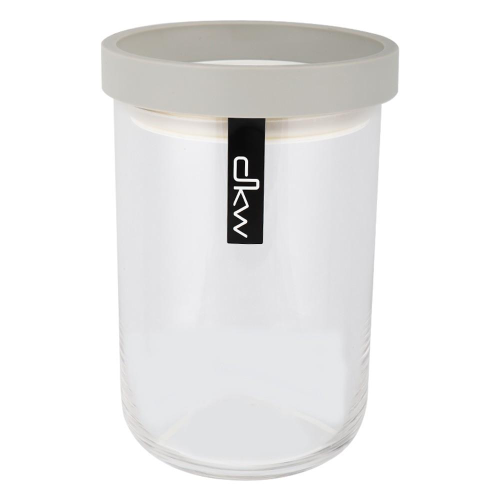 ขวดโหลแก้วฝาดึง DKW 650 มล. สีเทาอ่อน