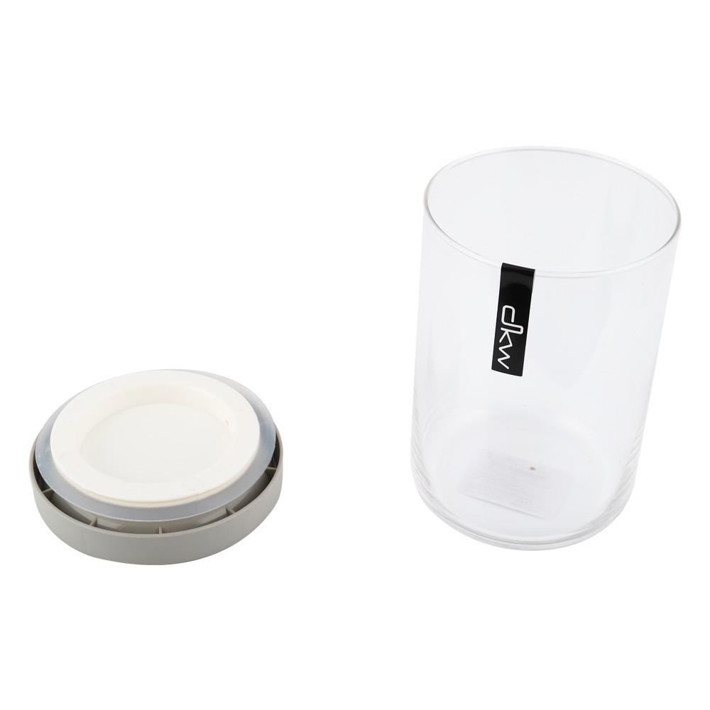 ขวดโหลแก้วฝาดึง DKW 650 มล. สีเทาอ่อน