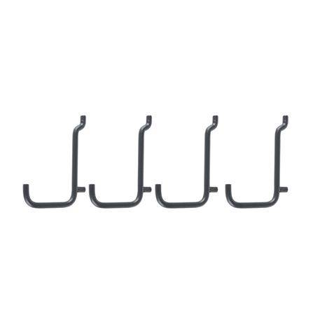 ขอแขวนเดี่ยวแบบตรง STACKO 0.5x4.5x6.5 ซม. สีเทา แพ็ก 4 ชิ้น