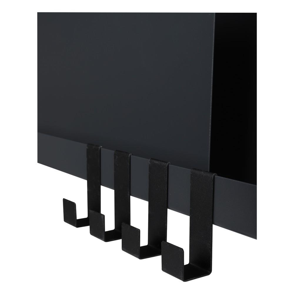 ชั้นเหล็กติดผนัง 4 ขอแขวน STACKO 60x10x16 ซม. สีเทา