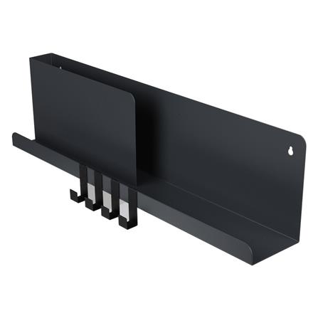 ชั้นเหล็กติดผนัง 4 ขอแขวน STACKO 60x10x16 ซม. สีเทา_1