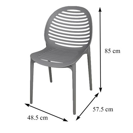 เก้าอี้พลาสติก SPRING VITRA สีเทา_7