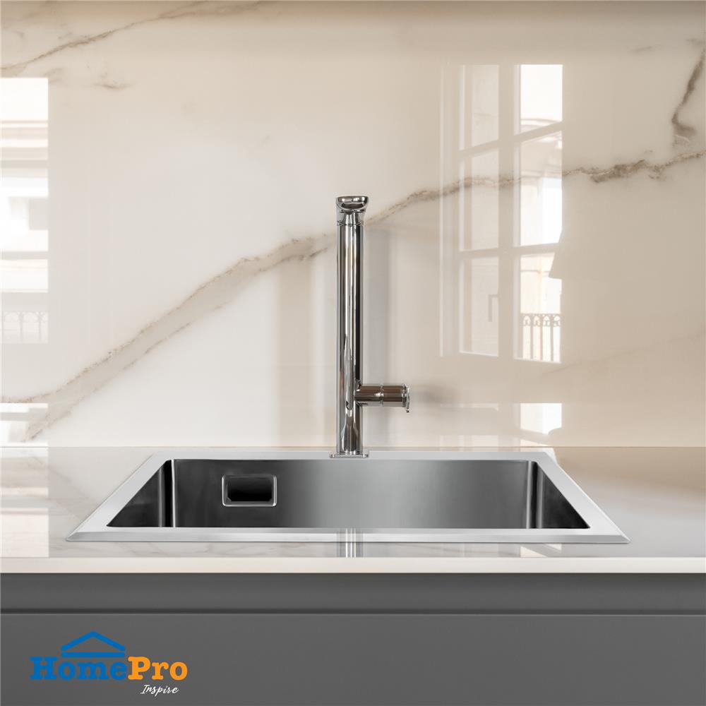 ซิงค์ฝังสแควร์ 1หลุม PARNO DSIGN5050  สเตนเลส