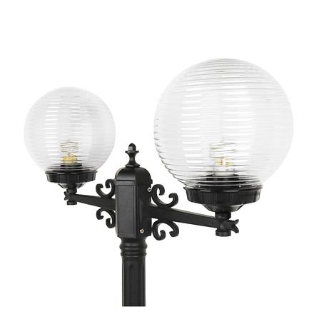 ไฟสนาม HK-PT.250 ELEKTRA อะลูมิเนียม/พลาสติก โมเดิร์น ดำ 2 หัว_1