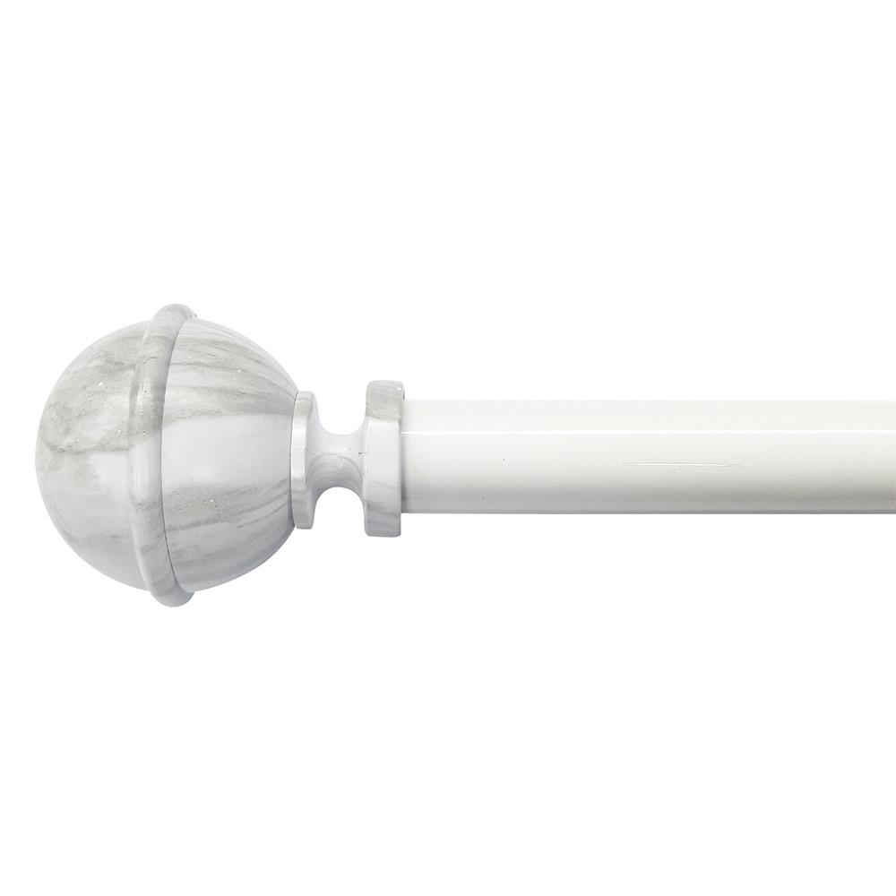 รางอะลูมิเนียม ยืดหด HOME LIVING STYLE MARBLE 110-200 ซม. สีขาว