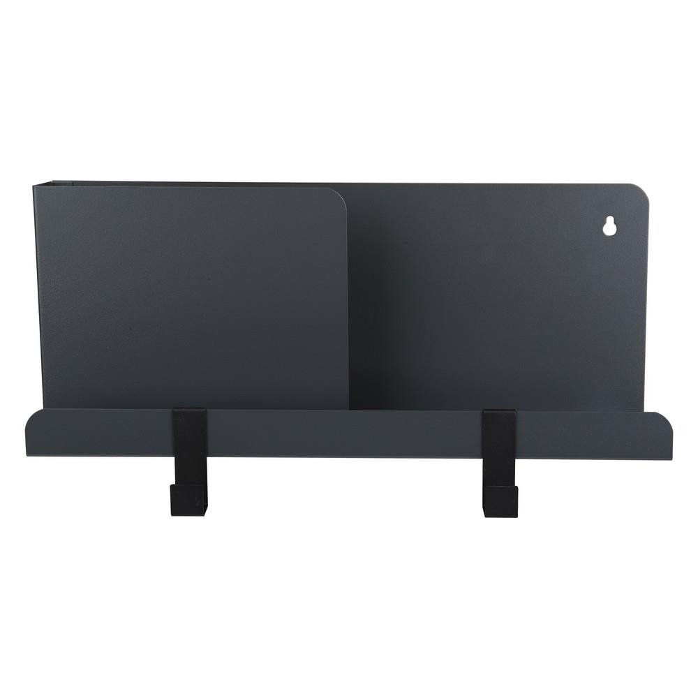 ชั้นเหล็กติดผนัง 2 ขอแขวน STACKO 40x10x16 ซม. สีเทา