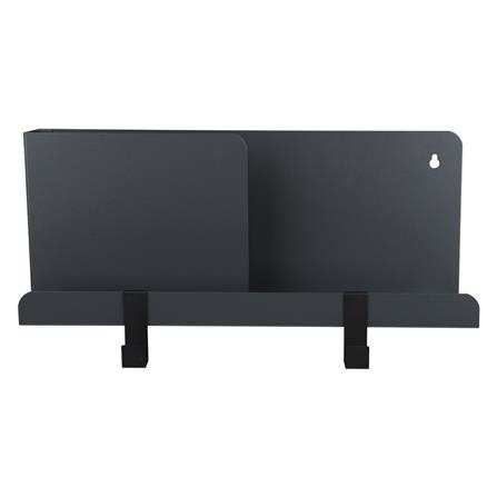 ชั้นเหล็กติดผนัง 2 ขอแขวน STACKO 40x10x16 ซม. สีเทา_0