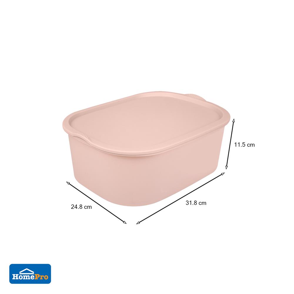 กล่องจัดเก็บชุดชั้นใน PLIM 31.8x24.8 ซม. สีชมพู