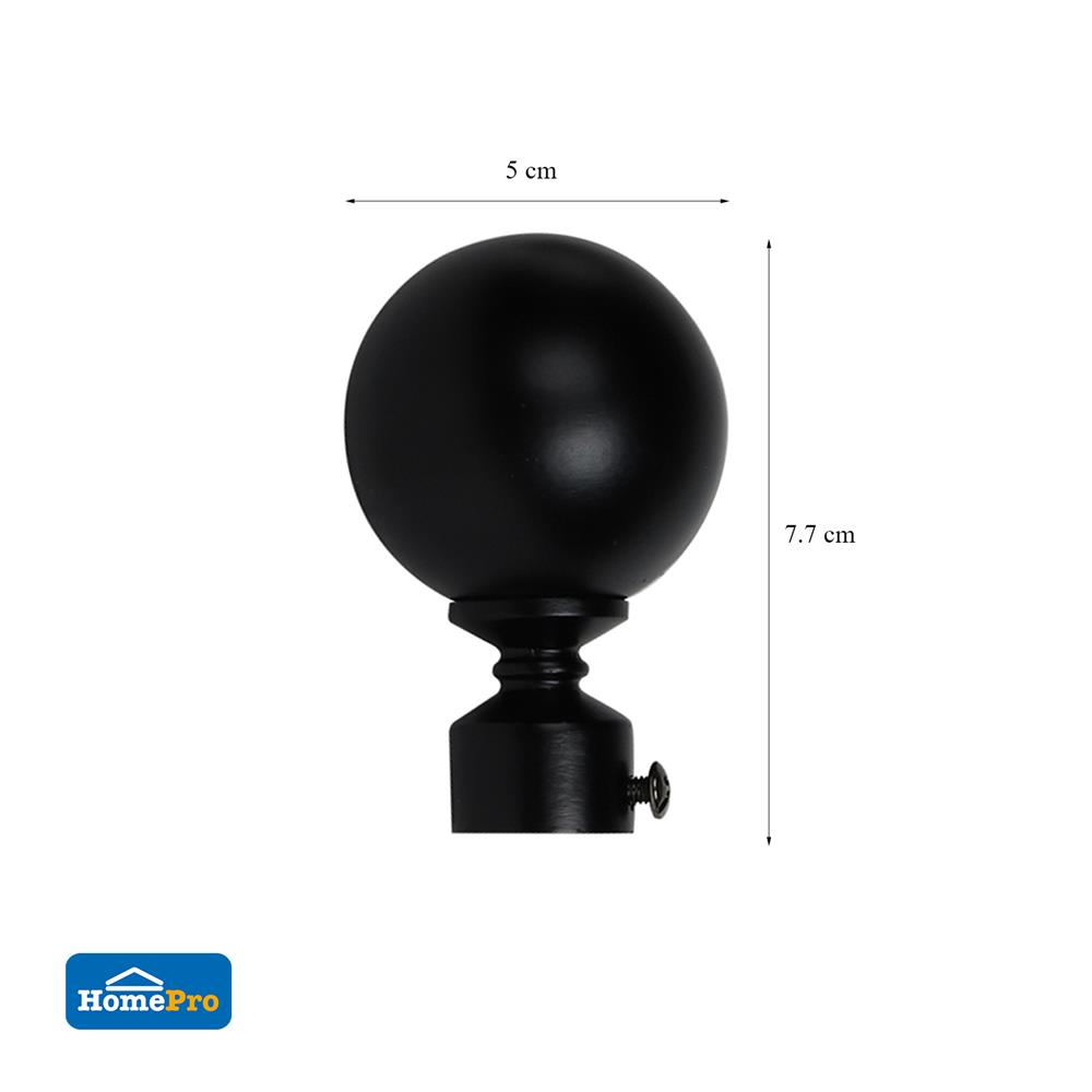 หัว-ท้ายรางม่าน HOME LIVING STYLE NIC 19 มม. สีดำ