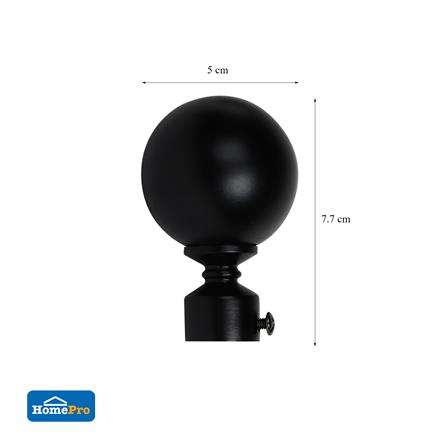 หัว-ท้ายรางม่าน HOME LIVING STYLE NIC 19 มม. สีดำ_4