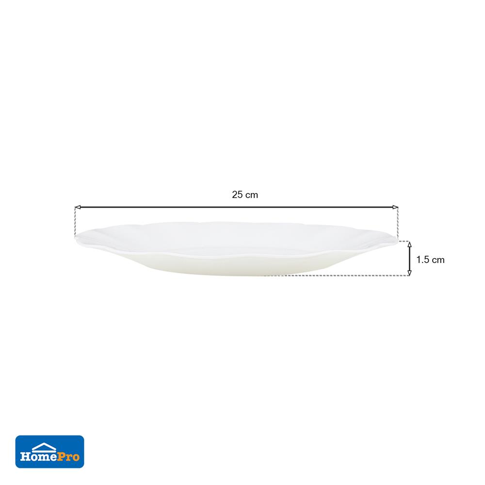 จาน OPAL GLASS ตื้น 10" KECH FLOWER