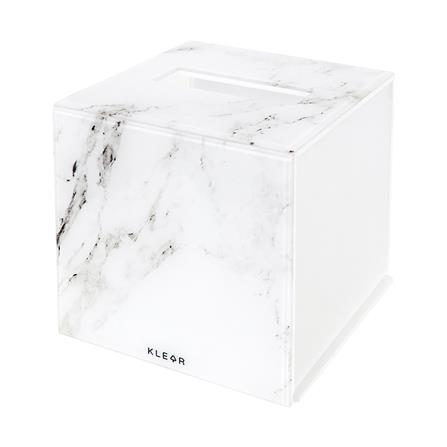 กล่องทิชชูม้วนอะคริลิก KECH MARBLE สีขาว_0