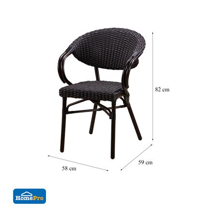 ชุดสนามหวายเทียม 2 ที่นั่ง SPRING KATE สีดำ_11