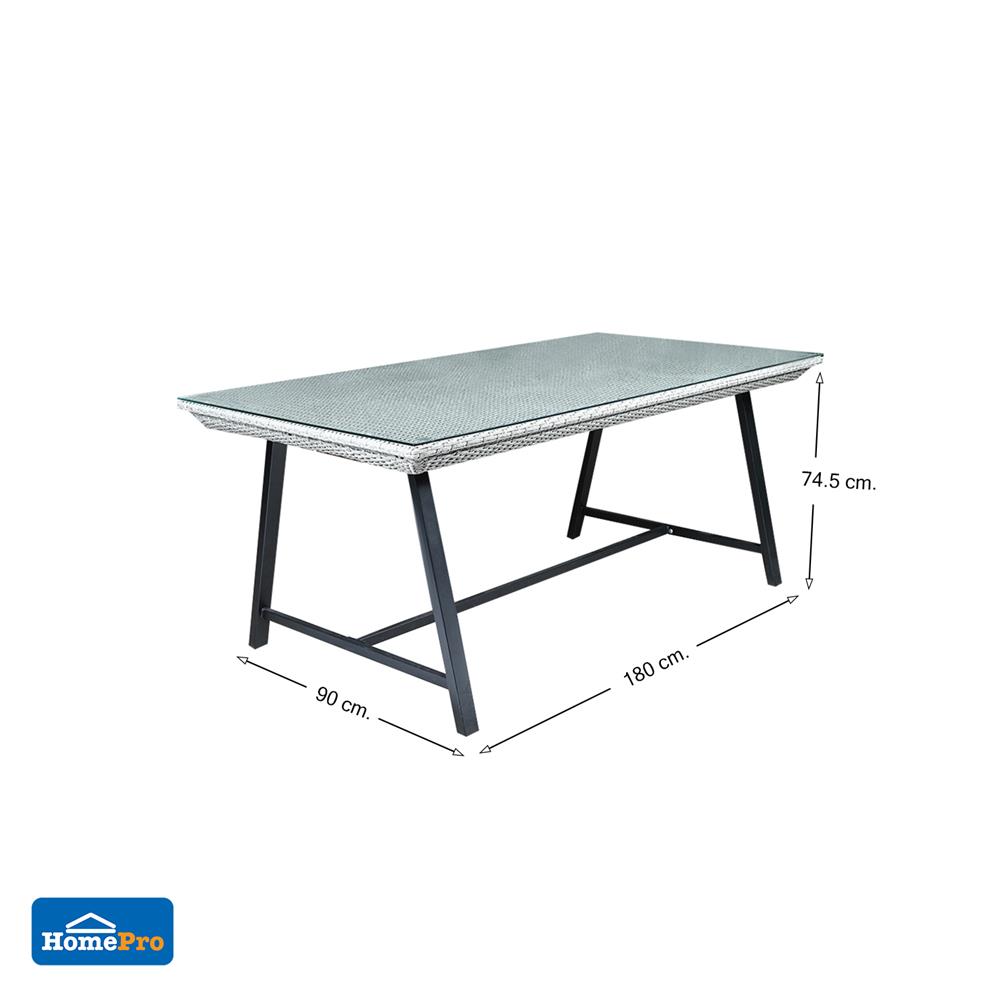 ชุดสนามหวายเทียม 6 ที่นั่ง SPRING RACHEL สีเทา