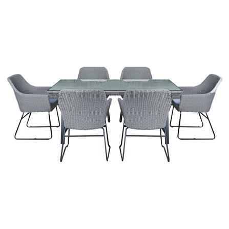 ชุดสนามหวายเทียม 6 ที่นั่ง SPRING RACHEL สีเทา_1