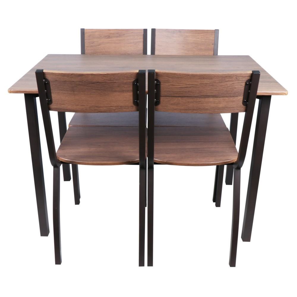 ชุดโต๊ะอาหาร 4 ที่นั่ง FURDINI HARVEY สีน้ำตาล