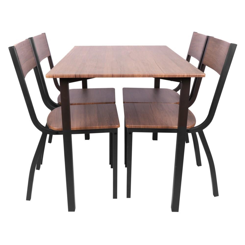 ชุดโต๊ะอาหาร 4 ที่นั่ง FURDINI HARVEY สีน้ำตาล